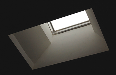 Skylight from interior view.